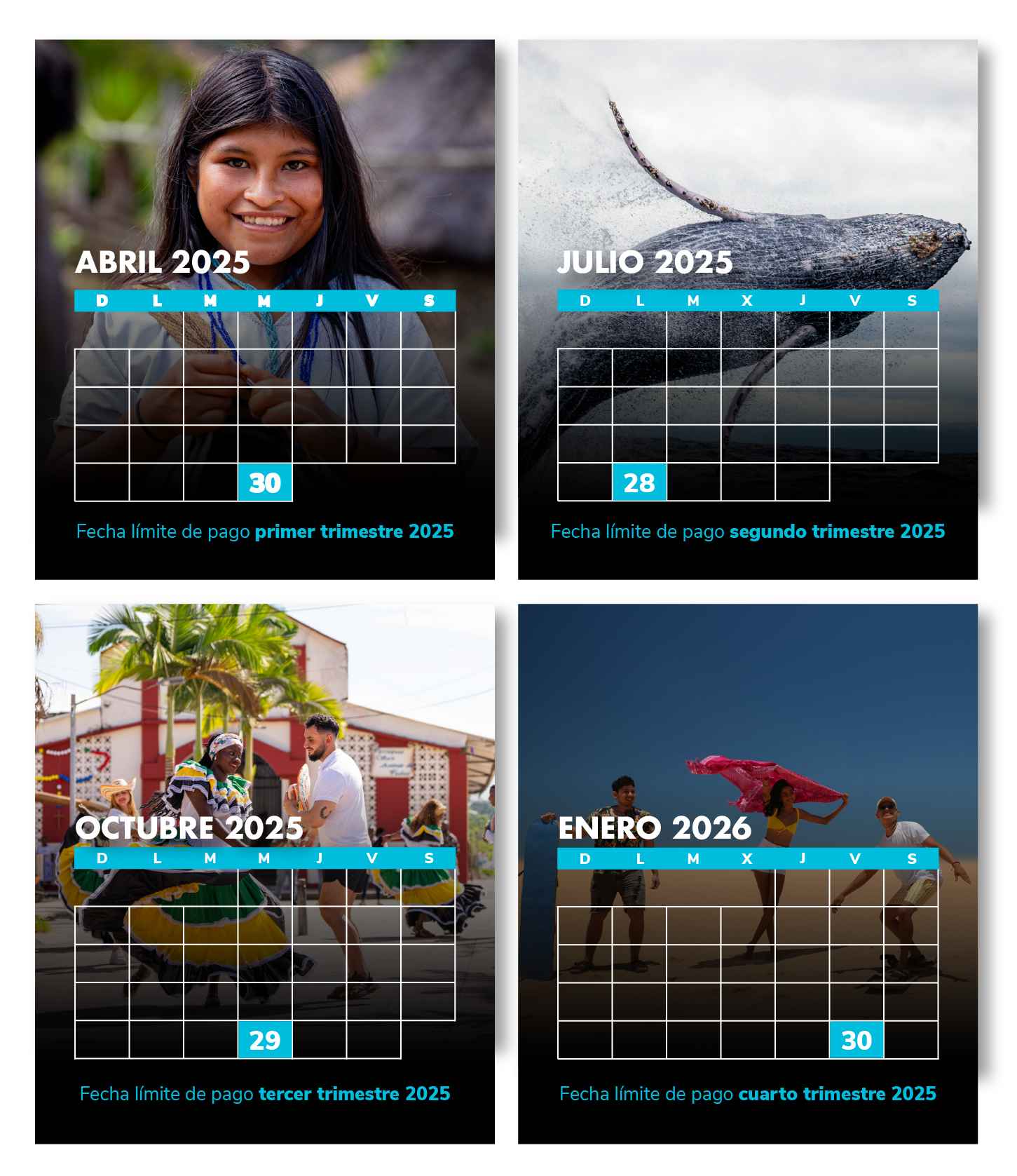 Calendario pagos 2021 Calendario pagos 2021