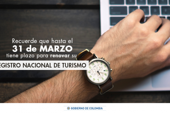 El 31 de marzo vence plazo para actualizar el Registro Nacional de Turismo